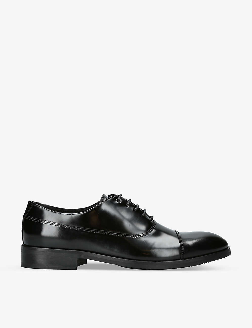 Shop Kurt Geiger Hunter Oxford Lace-up Leather Shoes In Black