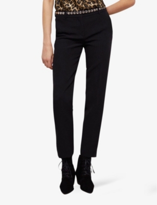THE KOOPLES: High-rise straight-leg stretch-woven trousers