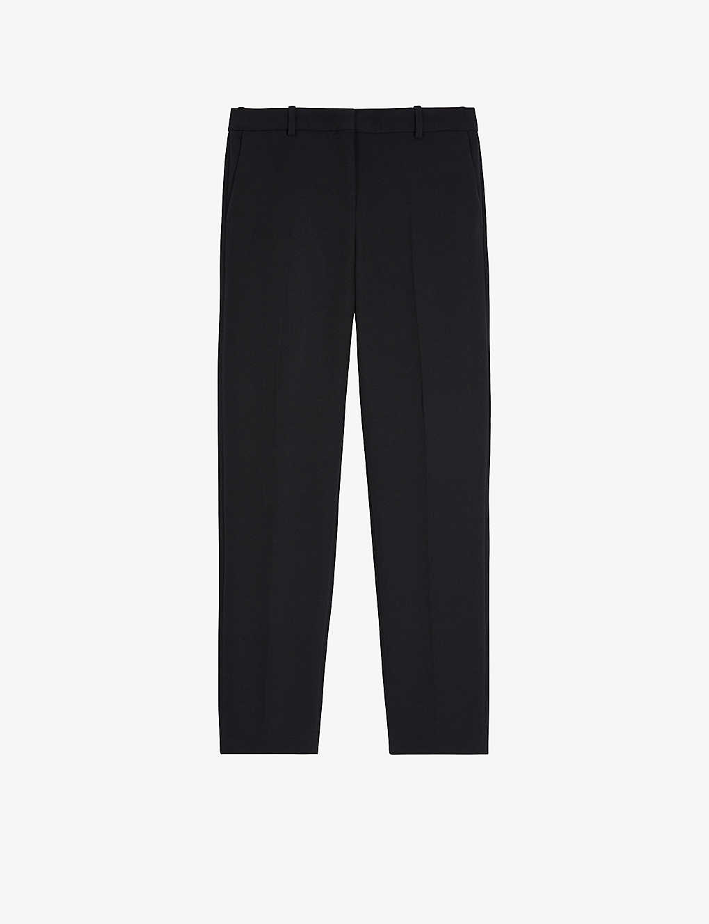 The Kooples Womens Bla01 High-rise Straight-leg Stretch-woven Trousers