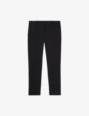 The Kooples Womens Black High-rise Straight-leg Stretch-woven Trousers