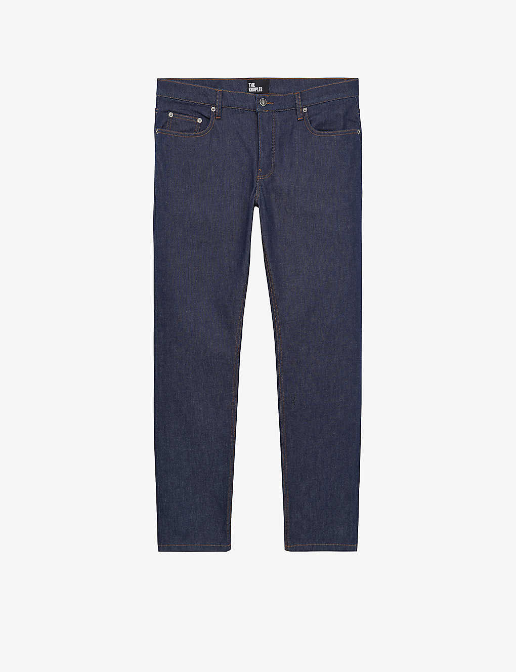 The Kooples Mens Blu05 Slim-fit Tapered Stretch-denim Jeans In Blue
