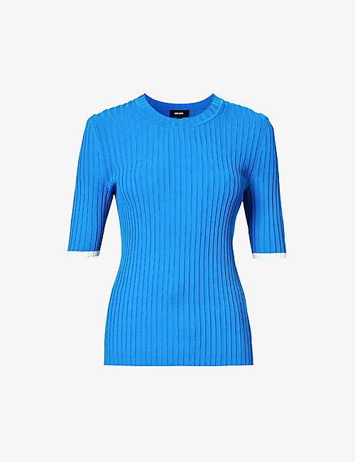 ME AND EM: Slim-fit round-neck knitted top