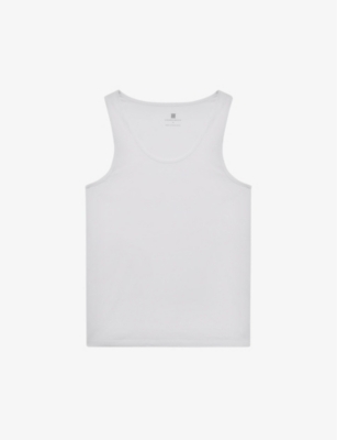 Reiss Vinnie Crewneck Stretch-cotton Vest In White