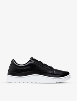 Shop Allbirds Mens Black Plant Pacers Lace-up Plant-leather Trainers In Natural Black