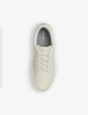 Shop Allbirds Womens Tural White Plant Pacers Lace-up Plant-leather Trainers In Natural White