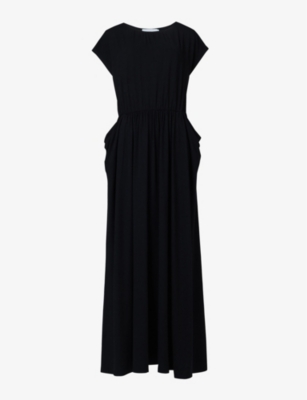 LEEM - Gathered sleeveless relaxed-fit woven maxi dress | Selfridges.com
