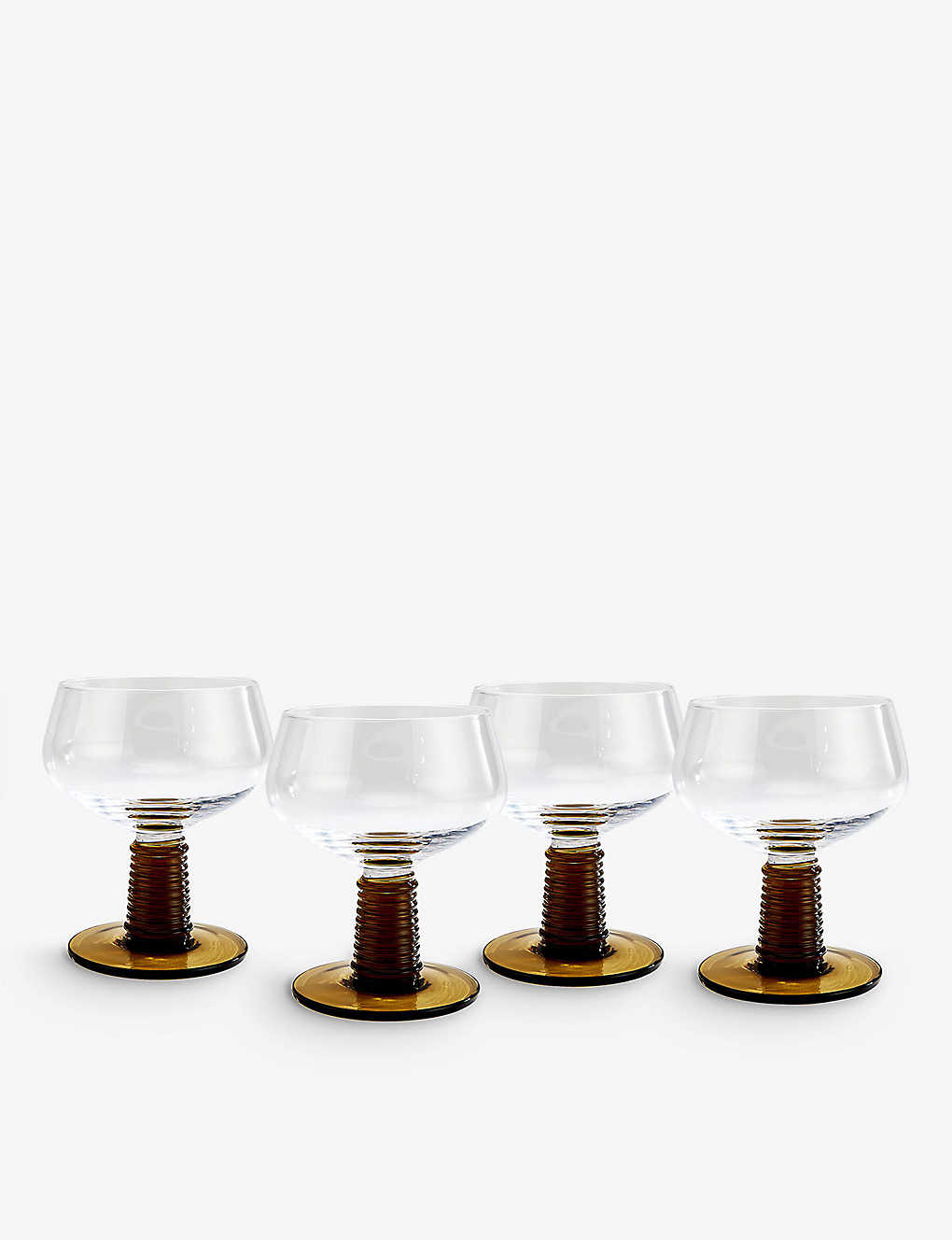 Soho Home Amber Bennett Champagne Coupe Glasses Set Of Four