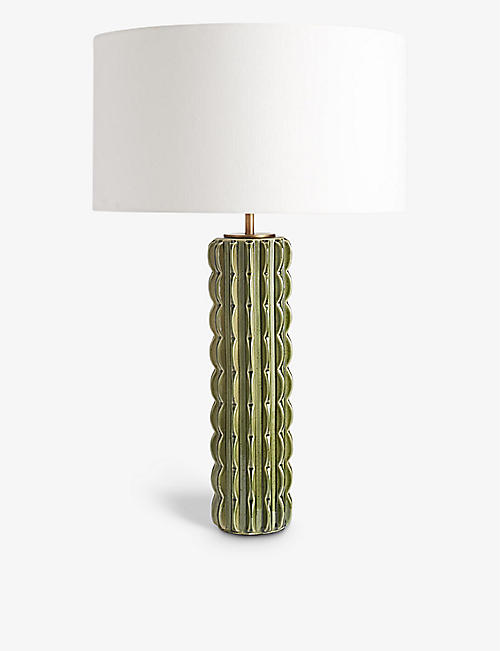 SOHO HOME: Finn Collection ceramic and linen table lamp