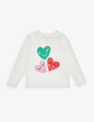 STELLA MCCARTNEY STELLA MCCARTNEY WHITE HEART-PRINT COTTON-JERSEY T-SHIRT 9-36 MONTHS,66437506