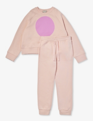 STELLA MCCARTNEY: Brand-print regular-fit cotton-jersey tracksuit 4-14 years