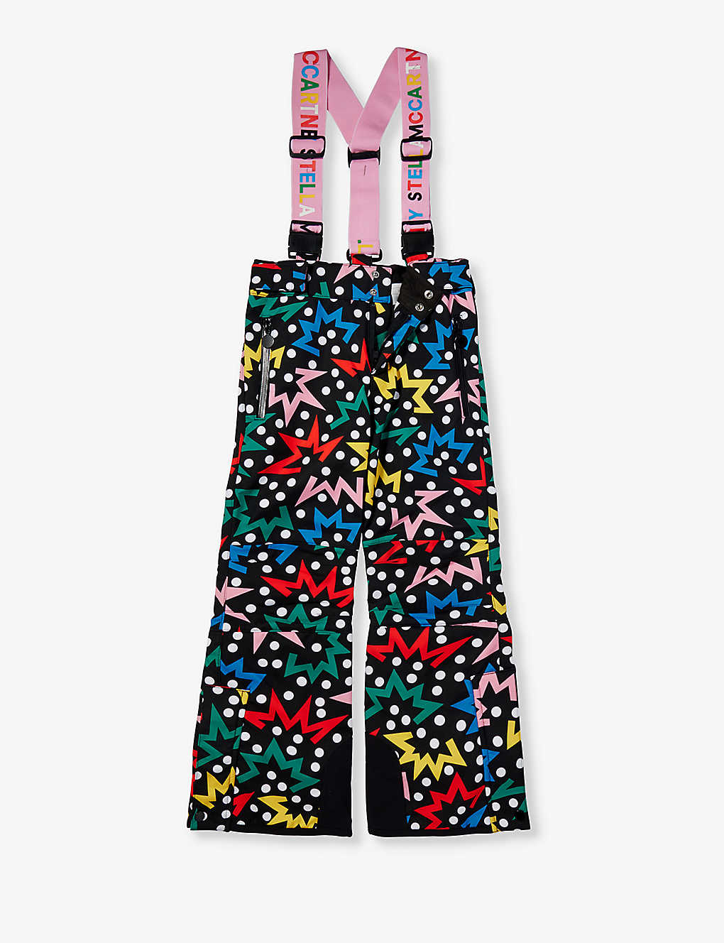 Stella Mccartney Kids' Starburst-print Flared-leg Stretch Recycled-polyester Ski Trousers 4-14 Years In Multi-coloured