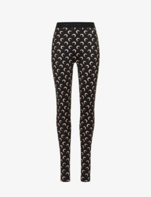 MARINE SERRE: Moon-print stretch-recycled polyamide leggings