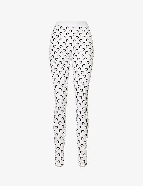MARINE SERRE: Moon-print stretch-recycled polyamide leggings