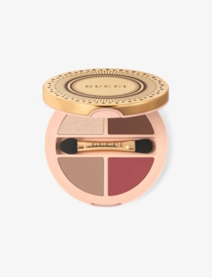 Shop Gucci Brown Orchid Palette De Beauté Quatuor Eye, Cheek And Lip Palette 6.1g