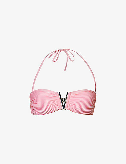 HEIDI KLEIN: Sicily V-neck stretch-recycled polyamide bikini top
