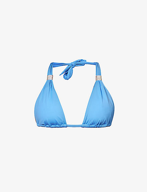 HEIDI KLEIN: Siena triangle recycled polyamide-blend bikini top