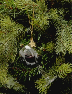 SELFRIDGES EDIT: Wine glass Christmas decoration 7cm