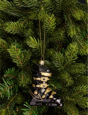 SELFRIDGES EDIT: Ski Shoe glass Christmas decoration 9.5cm