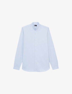 The Kooples Mens Blu03 Slim-fit Cotton Shirt In Blue