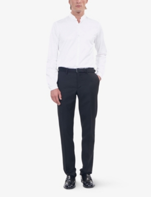 THE KOOPLES: Curved-hem slim-fit cotton shirt