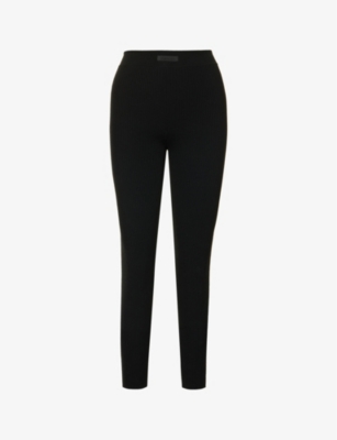 Essentials Ribbed Leggings In Jet Black