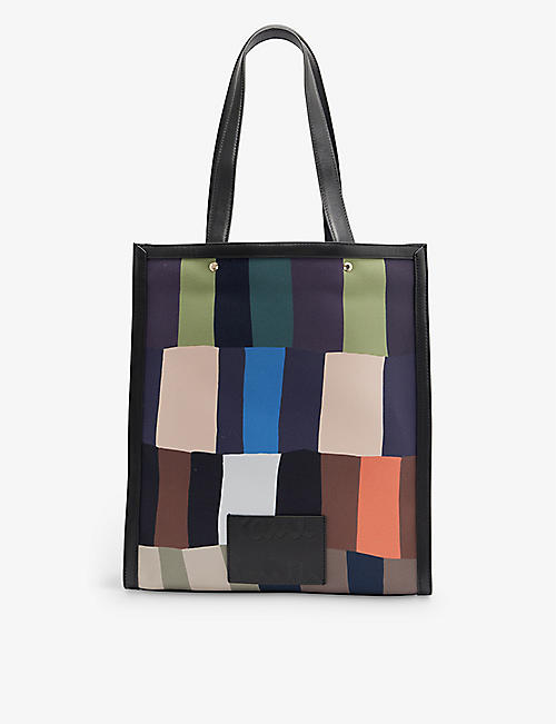 PAUL SMITH: Brand-appliqué recycled-polyester tote bag