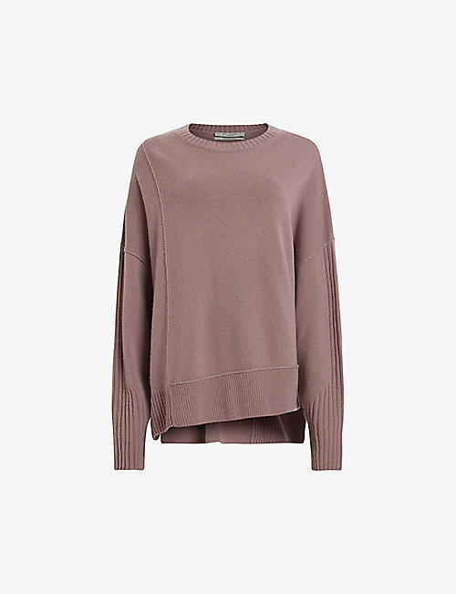 ALLSAINTS: Kiki round-neck relaxed-fit recycled-cashmere jumper