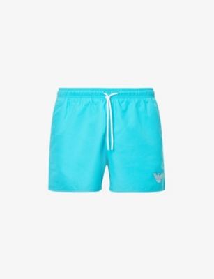 Emporio Armani Bodywear Essential Swim Shorts In Blue