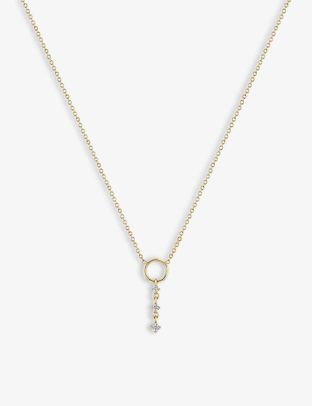 The Alkemistry Women's Yellow Gold Zoë Chicco 14ct Yellow-gold And 0.07ct Diamond Pendant Necklace