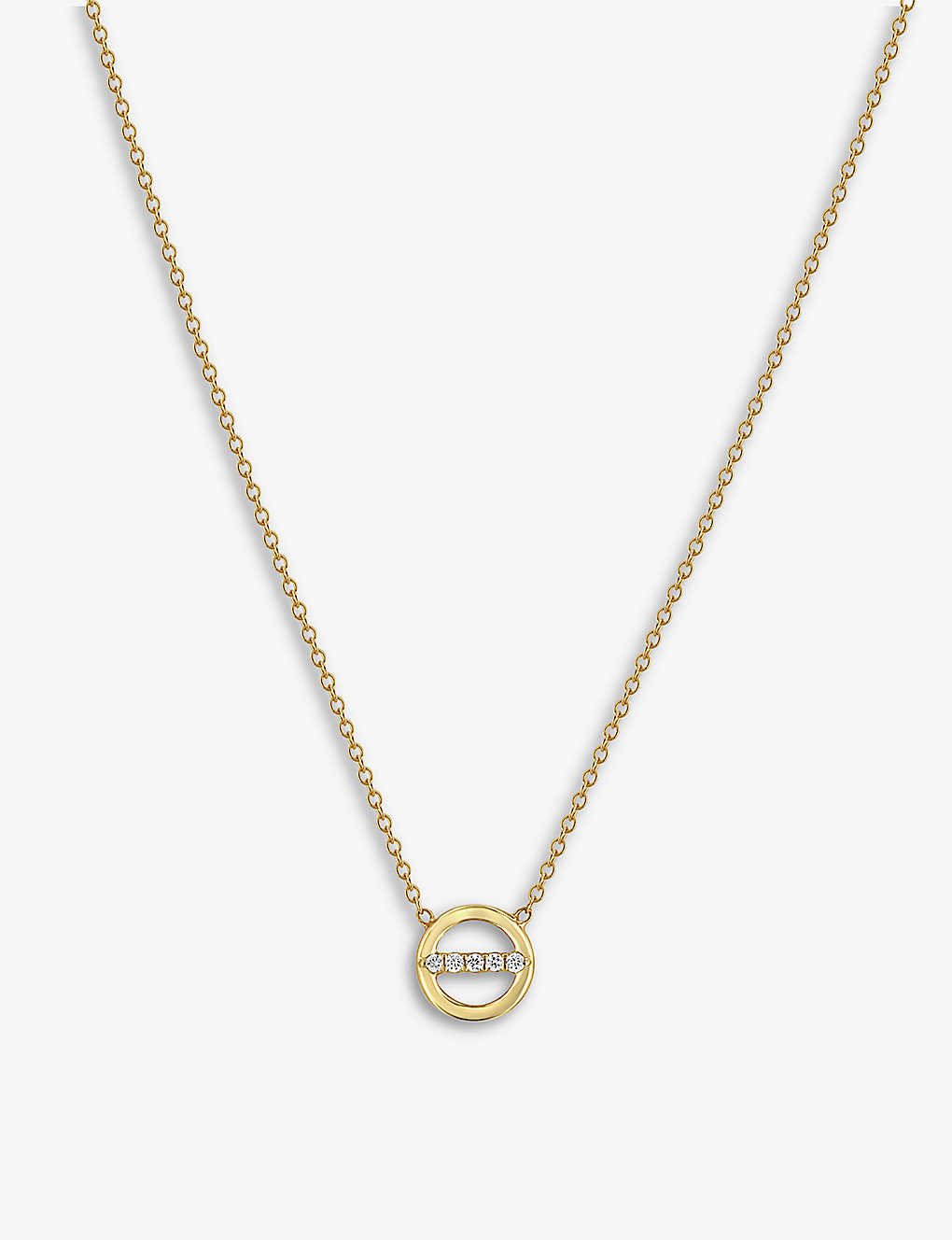 The Alkemistry Womens Yellow Gold Zoe Chicco 14ct Yellow-gold And 0.04ct Diamond Pendant Necklace