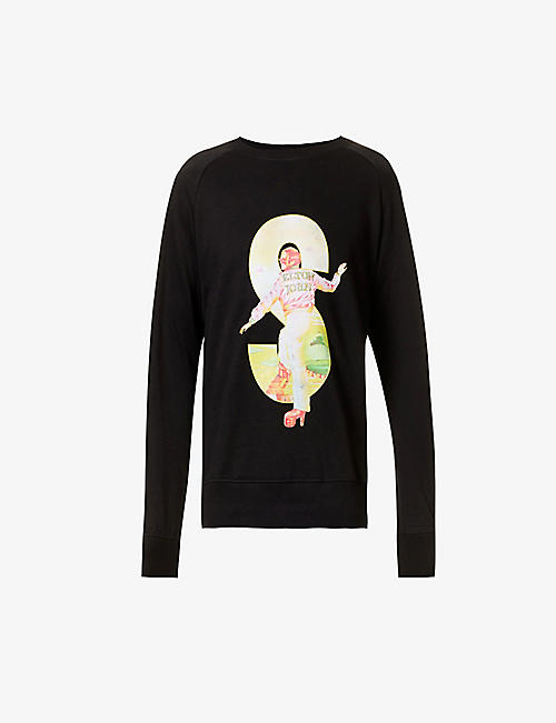BRAVADO THE LABEL: Elton John x Bravado The Label graphic-print organic-cotton sweatshirt