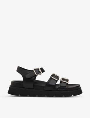 Whistles Women's Jemma Triple Buckle Flatform Sandals In Black