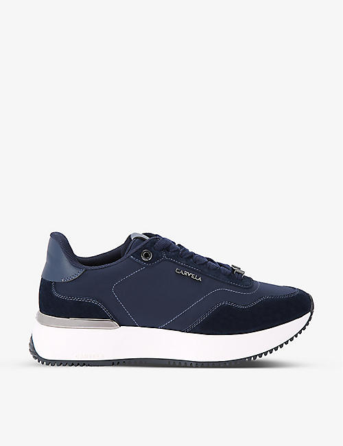 CARVELA: Flare branded-hardware suede low-top trainers