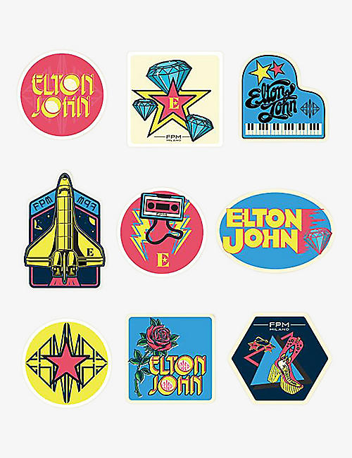 FPM - FABBRICA PELLETTERIE MILANO: Elton John x FPM Milano stickers set of 9