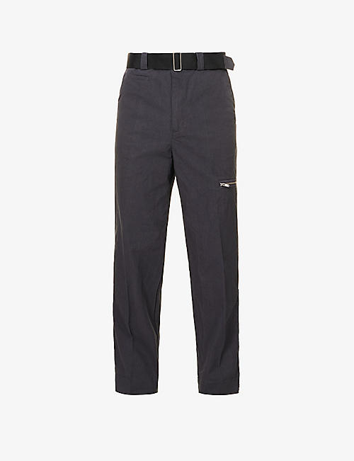 UNDERCOVER: Zipped-pocket straight-leg mid-rise cotton trousers