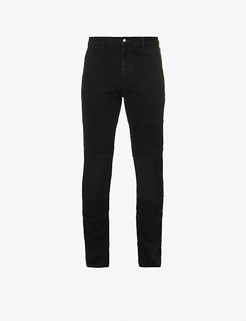 UNDERCOVER: Patch tapered-leg mid-rise jeans