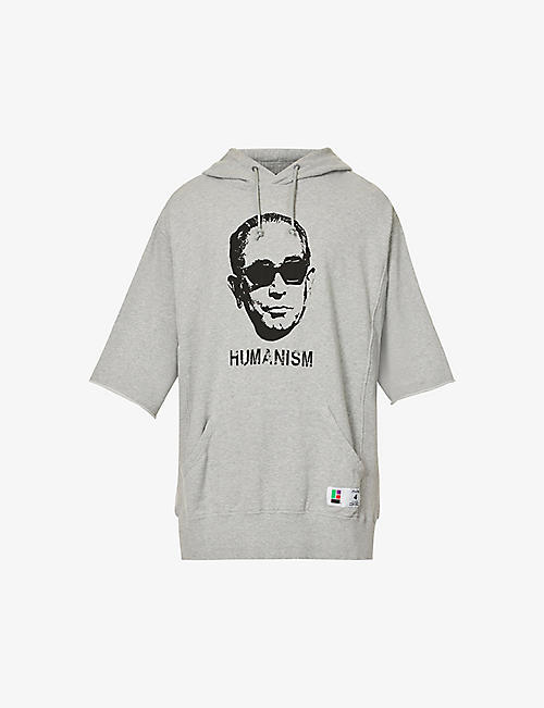 UNDERCOVER: Humanism short-sleeved cotton-jersey hoody