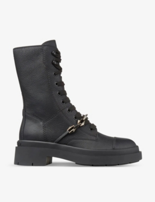 JIMMY CHOO - Nari lace-up leather ankle boots | Selfridges.com