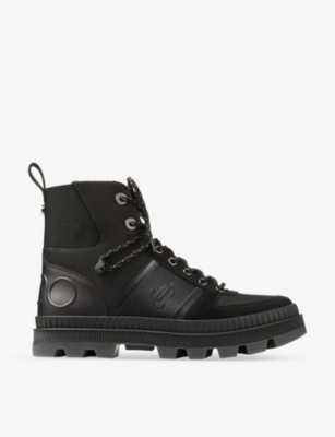 Jimmy Choo Normandy Lace-up Boots In X Black Mix