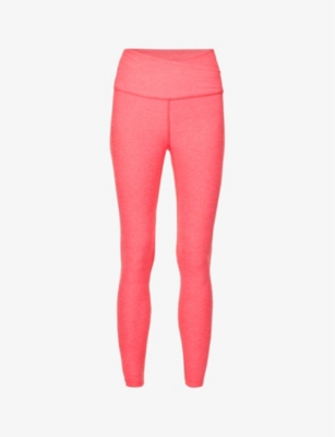 Beyond Yoga At Your Leisure High Waist Leggings In Paradise Coral Heather