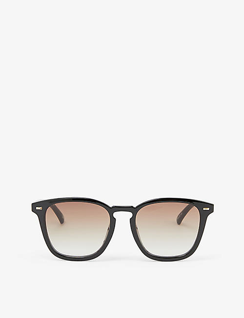 LE SPECS: Big Deal D-frame brand-plaque acetate sunglasses