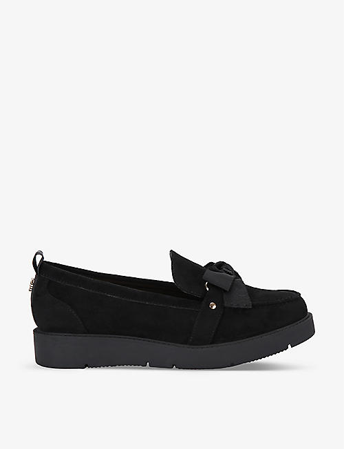 KG KURT GEIGER: Morly Bow vegan faux-suede loafers