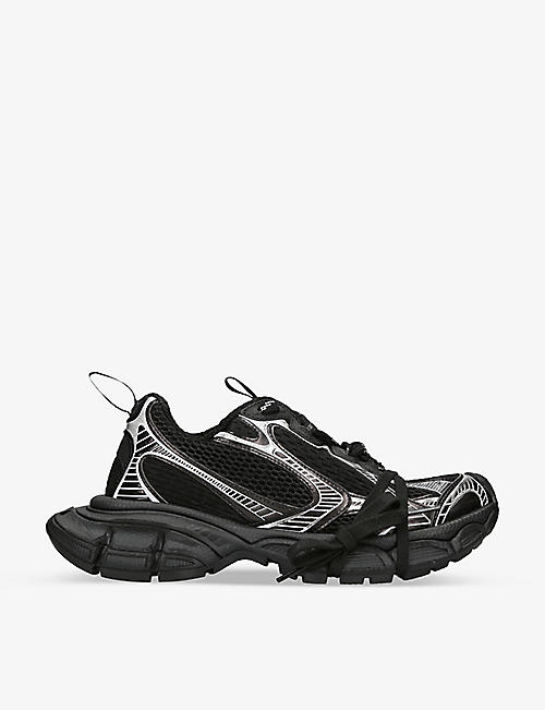 BALENCIAGA: 3XL panelled leather low-top trainers