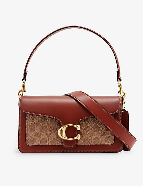 COACH: Tabby leather and coated-canvas shoulder bag