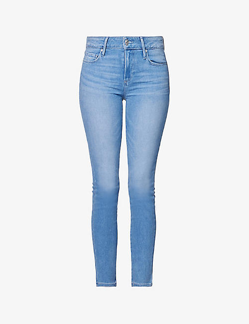 PAIGE: Verdugo Ankle faded-wash skinny-fit stretch-denim jeans
