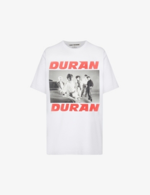 Junya Watanabe Duran Duran Printed Cotton T-shirt In White