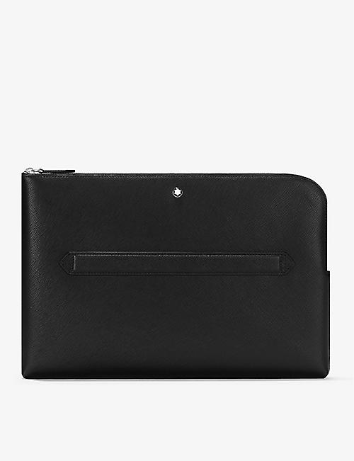 MONTBLANC: Sartorial logo-embellished leather laptop case