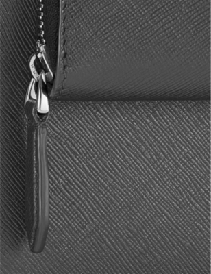 Shop Montblanc Forged Iron Sartorial Grained-leather Pouch