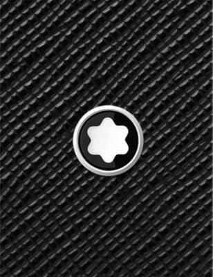 Shop Montblanc Black Sartorial Logo-embellished Grained-leather Wallet
