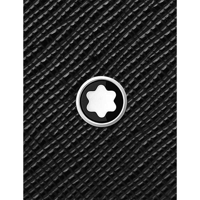 Shop Montblanc Black Sartorial Logo-embellished Grained-leather Wallet